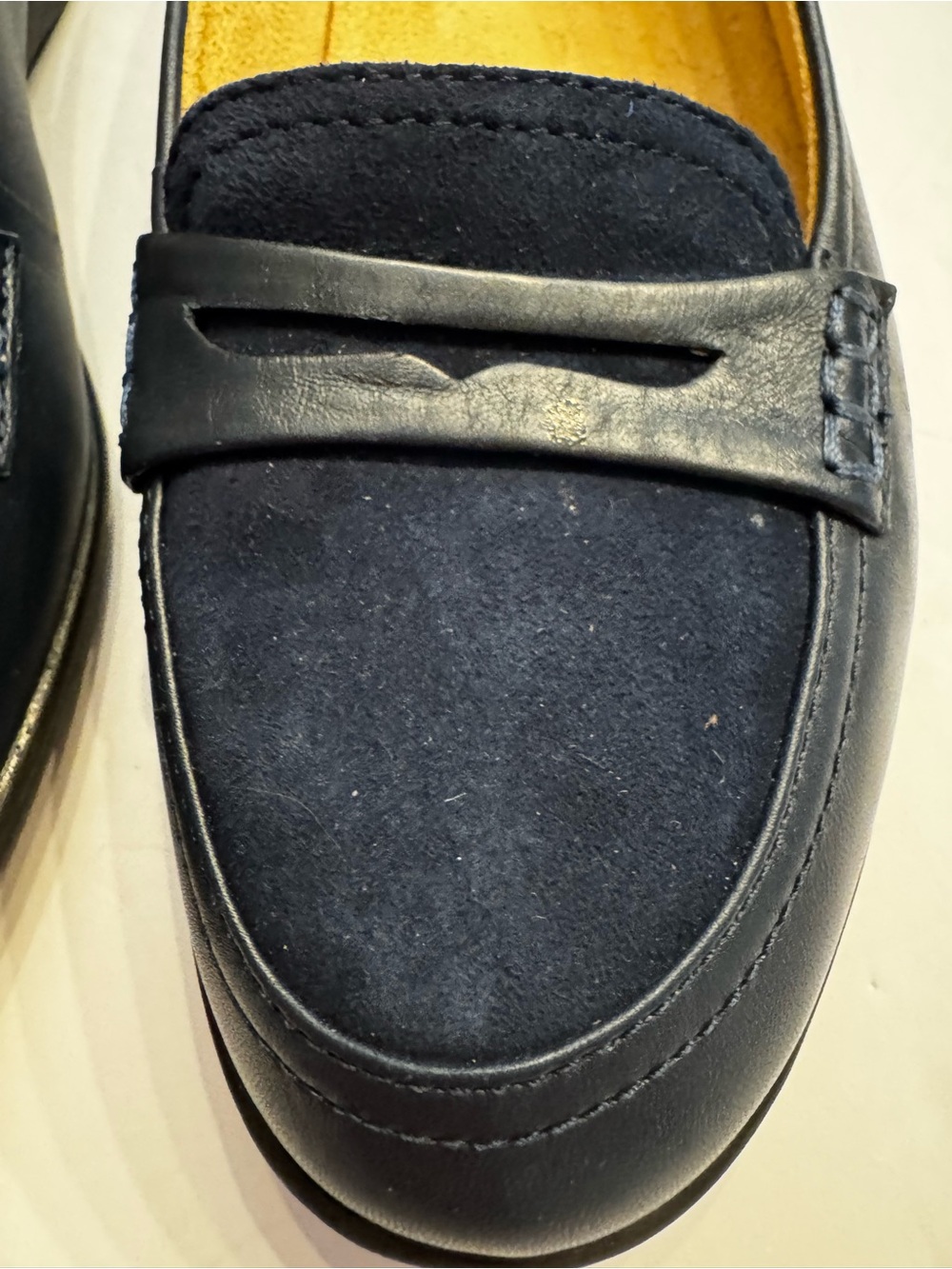 Naturalizer Finley Loafers Flat Slip one Navy Suede and Leather size 8.5 - Picture 8 of 10